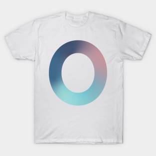 Gradient Letter O Initial Alphabet T-Shirt